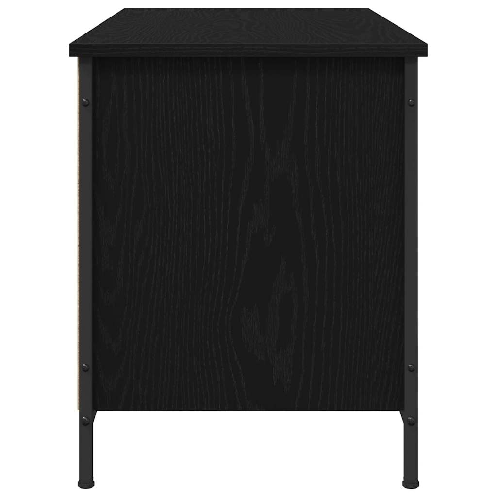 Cabinet TV Stejar Negru 100 x 40 x 50 cm Lemn compozit — imaginea 7