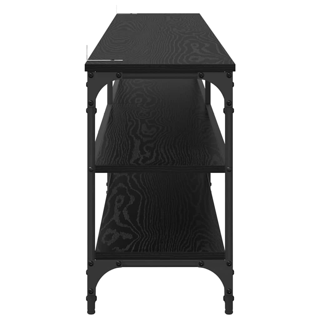 Cabinet TV Stejar Negru 200 x 30 x 50 cm — imaginea 9