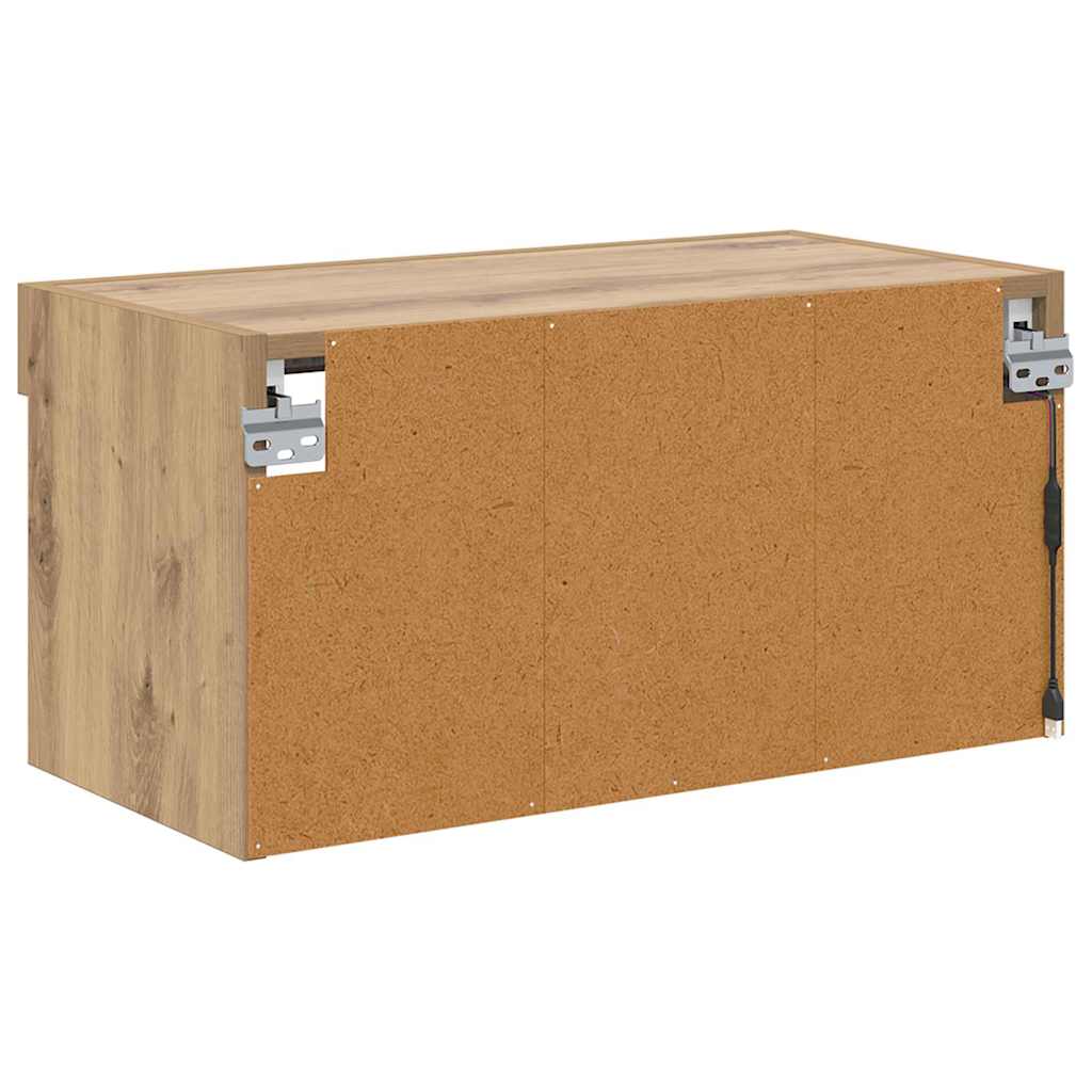 Cabinet TV Stejar Artizanal 60 x 30 x 30 cm Lemn compozit — imaginea 10