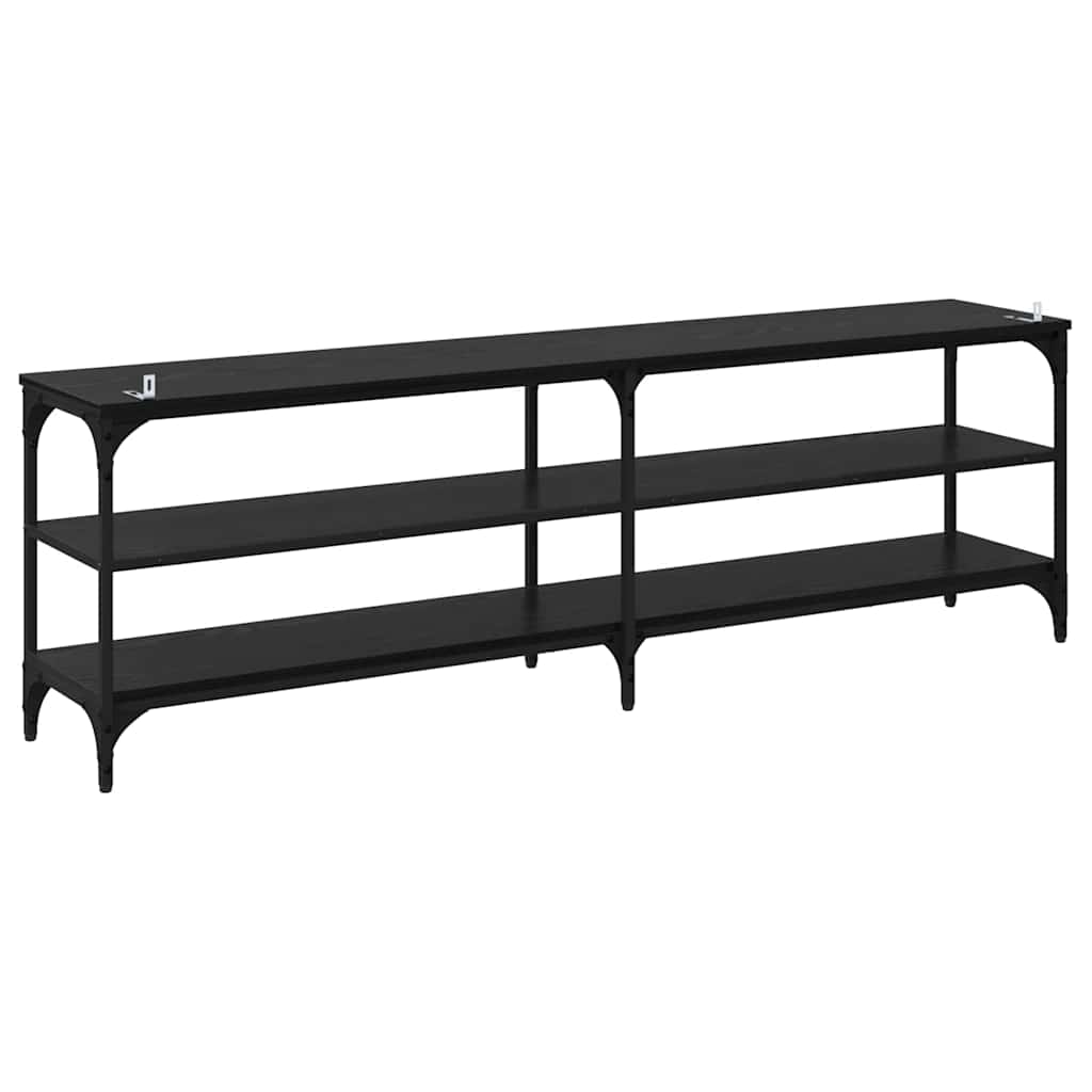 Cabinet TV Stejar Negru 160 x 30 x 50 cm — imaginea 10