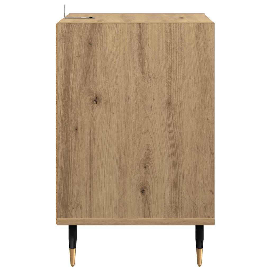 Cabinet TV Stejar Artizanal 100 x 35 x 55 cm Lemn compozit — imaginea 8