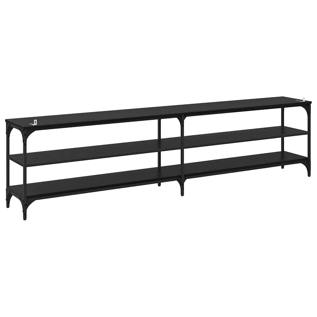 Cabinet TV Stejar Negru 200 x 30 x 50 cm — imaginea 10