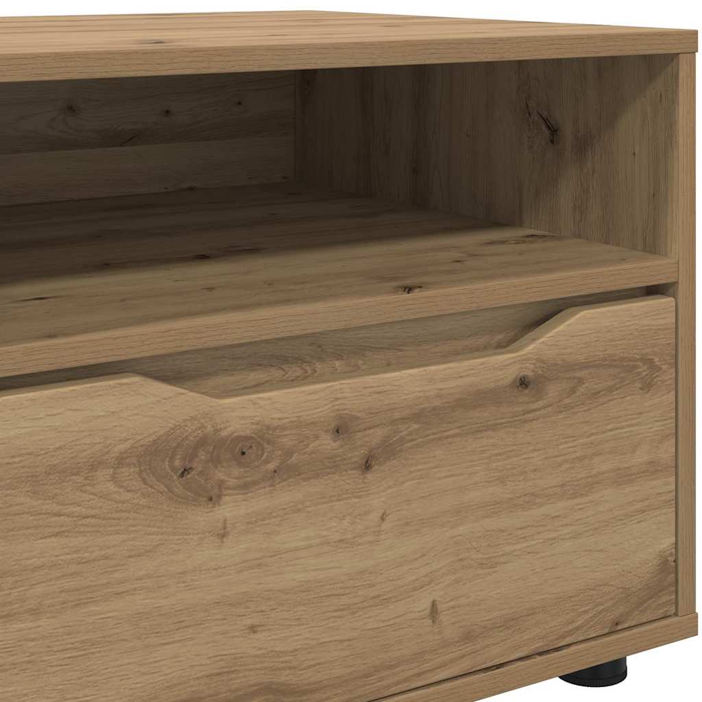 Cabinet TV Stejar Artizanal 100 x 48 x 43 cm Lemn compozit — imaginea 11