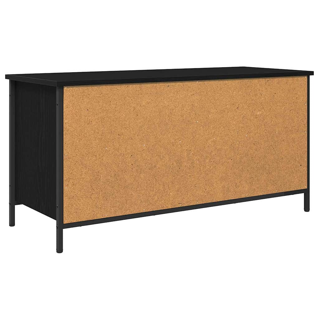 Cabinet TV Stejar Negru 100 x 40 x 50 cm Lemn compozit — imaginea 8