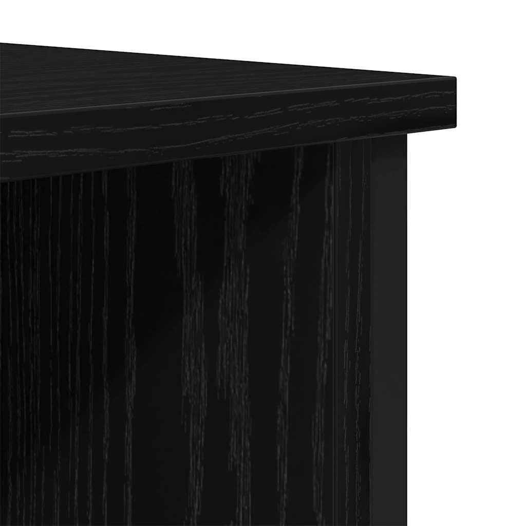 Cabinet TV Stejar Negru 100 x 40 x 50 cm Lemn compozit — imaginea 9
