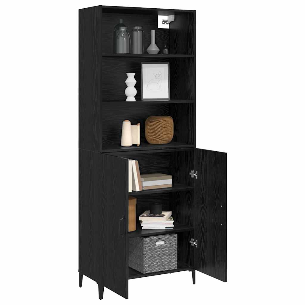 Bufet Stejar negru 69.5 x 32.5 x 180 cm Lemn compozit — imaginea 3