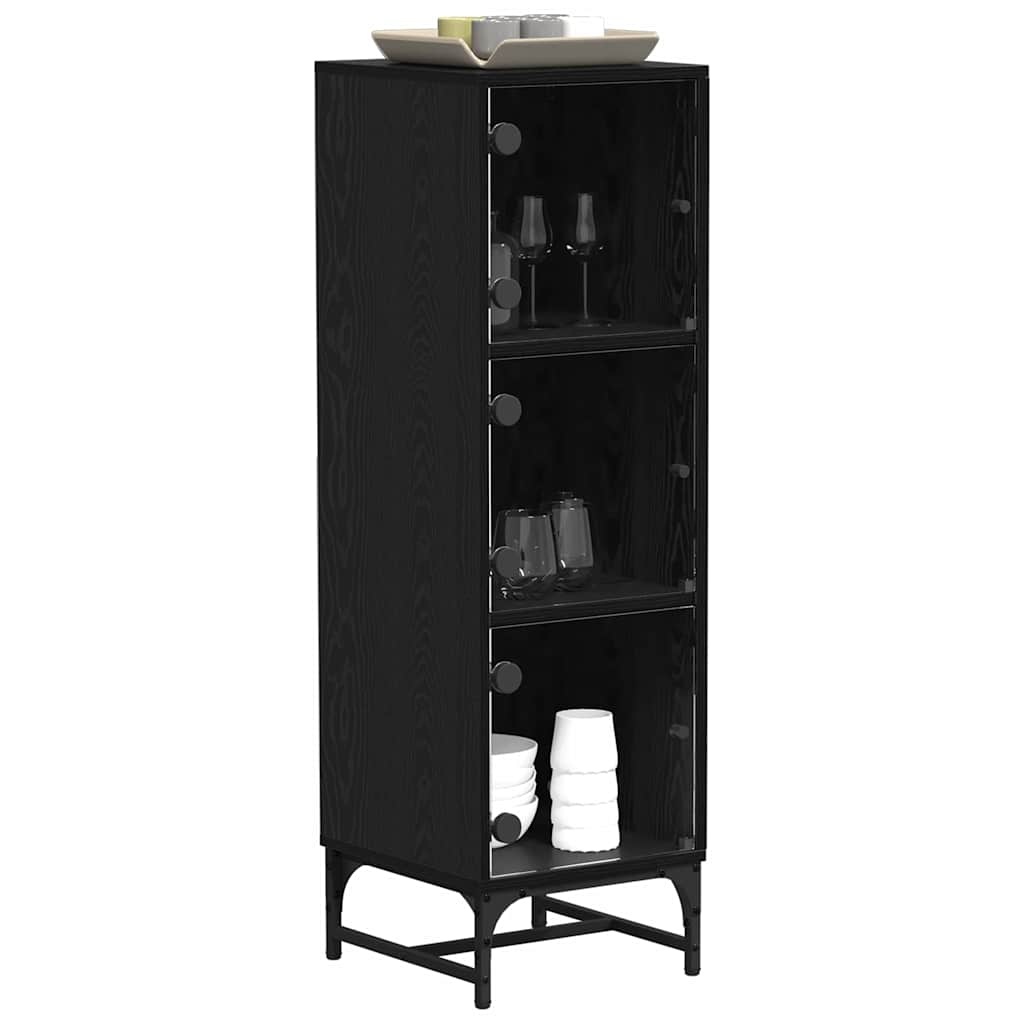 Bufet Stejar negru 35 x 37 x 117 cm Lemn compozit — imaginea 3