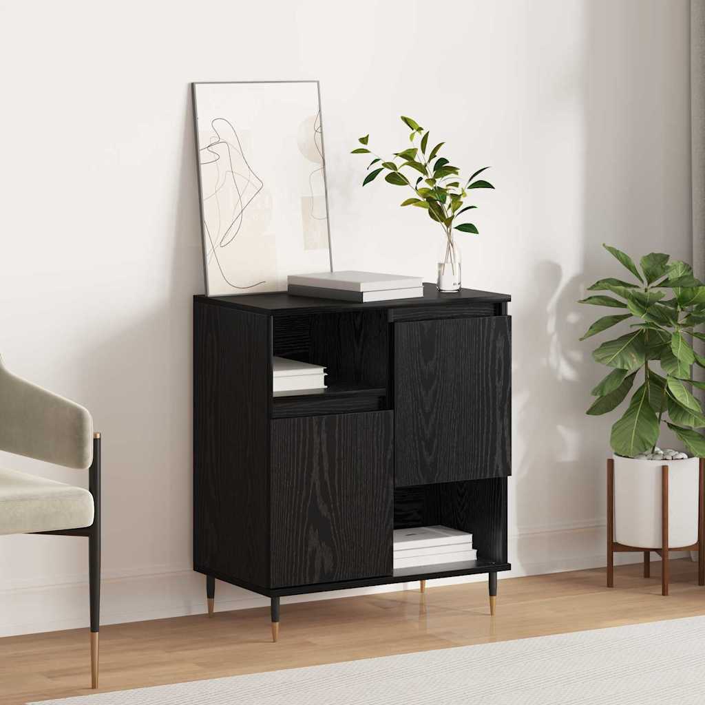 Bufet Stejar negru 60 x 35 x 70 cm Lemn compozit — imaginea 2