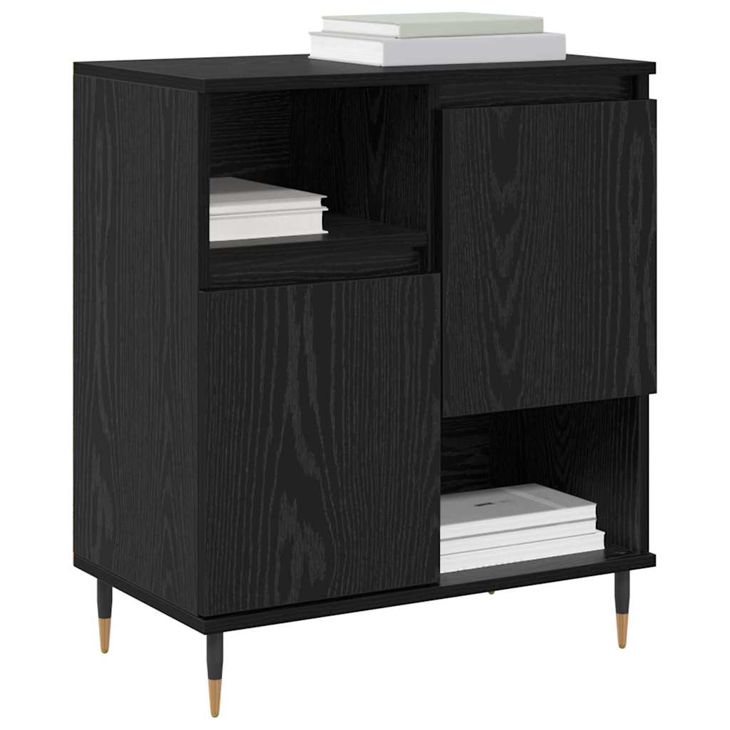 Bufet Stejar negru 60 x 35 x 70 cm Lemn compozit — imaginea 3