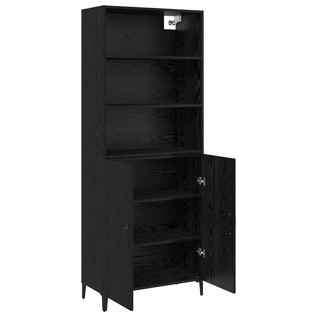 Bufet Stejar negru 69.5 x 32.5 x 180 cm Lemn compozit — imaginea 5