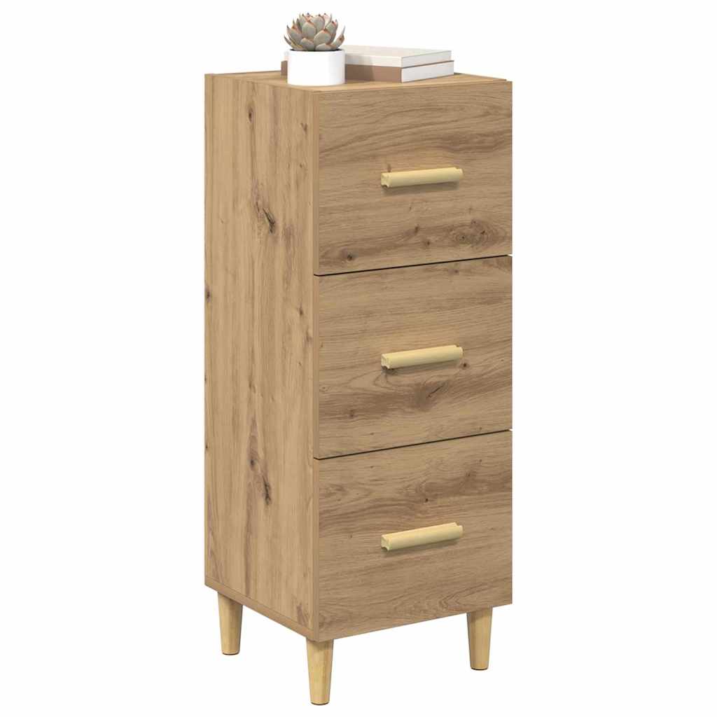Bufet stejar artizanal 34.5 x 34 x 90 cm Lemn compozit — imaginea 3