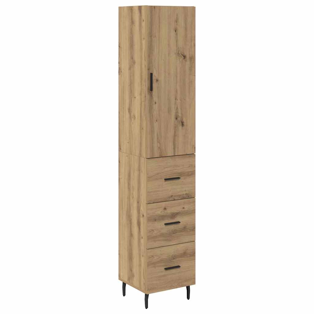 Bufet Stejar Artizanal 34,5 x 34 x 180 cm Lemn compozit