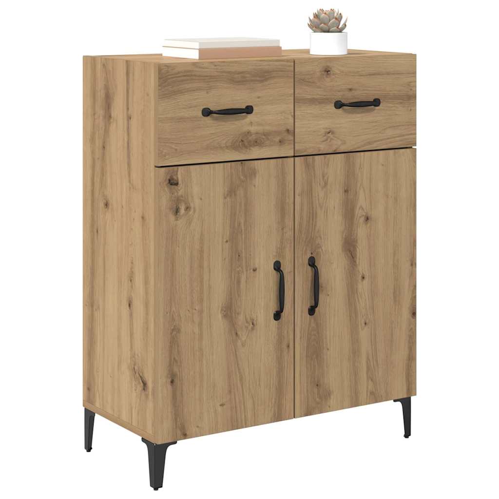 Bufet stejar artizanal 34 x 69.5 x 90 cm Lemn compozit — imaginea 4