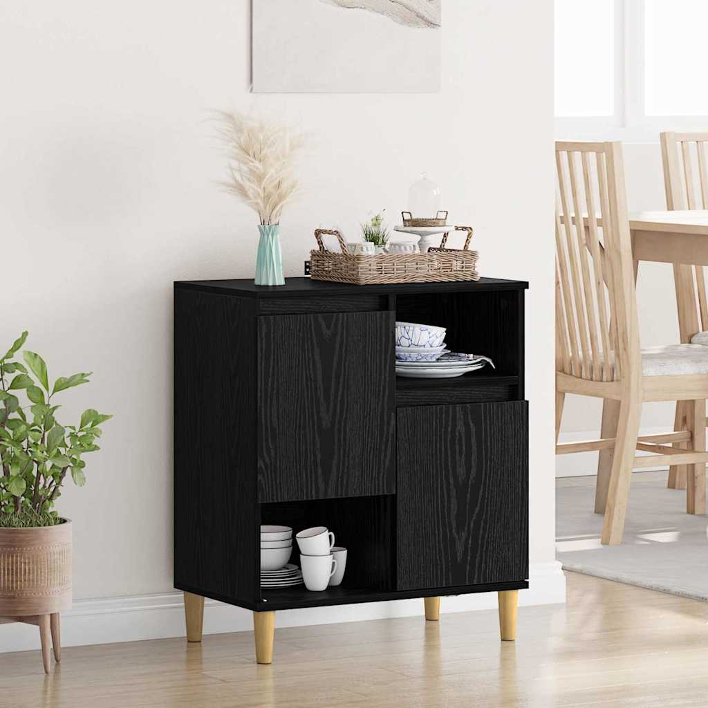 Bufet Stejar negru 35 x 60 x 70 cm Lemn compozit — imaginea 2