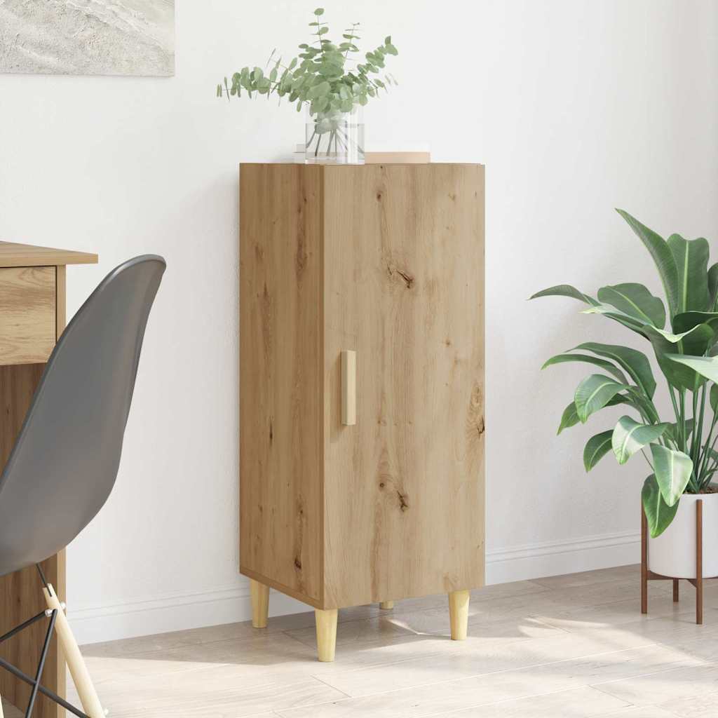 Bufet stejar artizanal 34.5 x 34 x 90 cm Lemn compozit — imaginea 2
