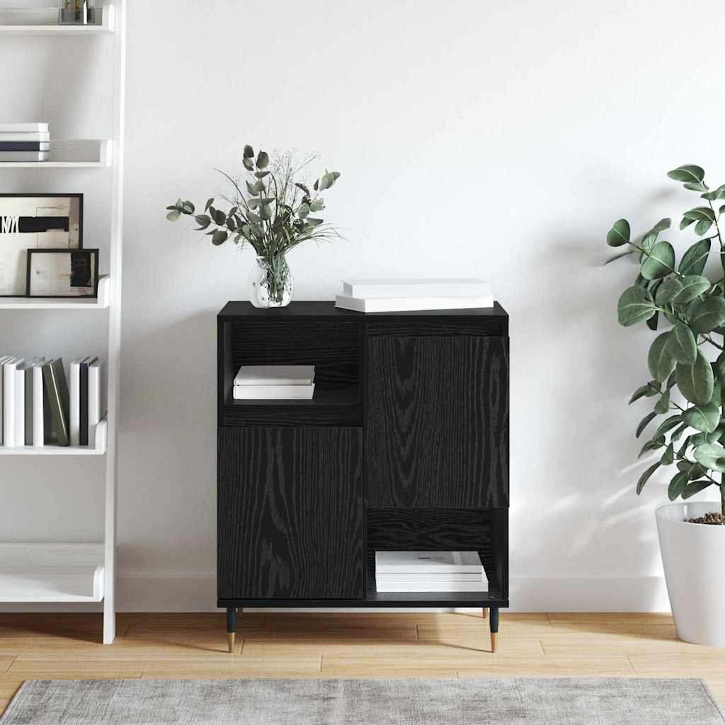 Bufet Stejar negru 60 x 35 x 70 cm Lemn compozit — imaginea 4
