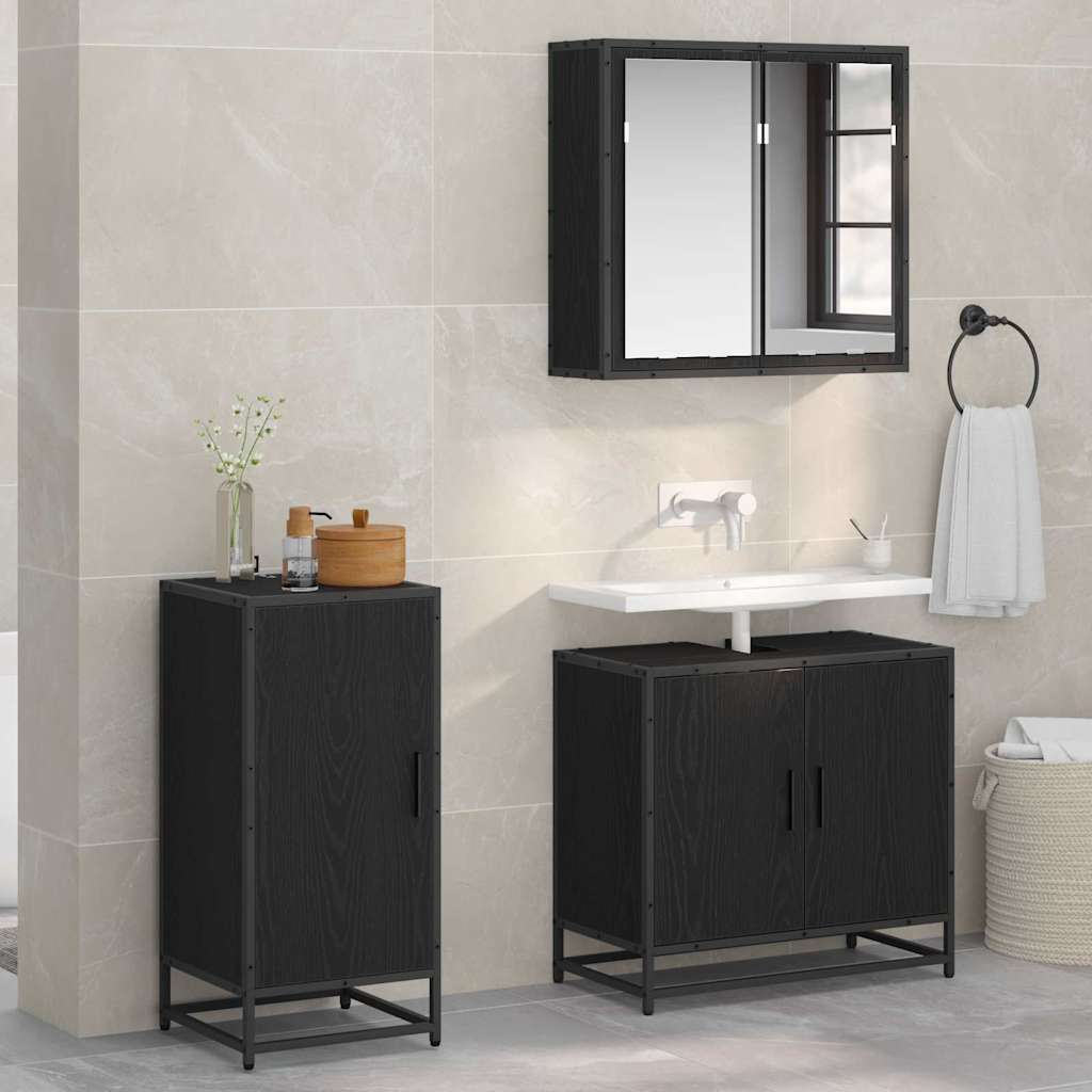 Bufet Stejar negru 35 x 35.5 x 76 cm Lemn compozit — imaginea 2