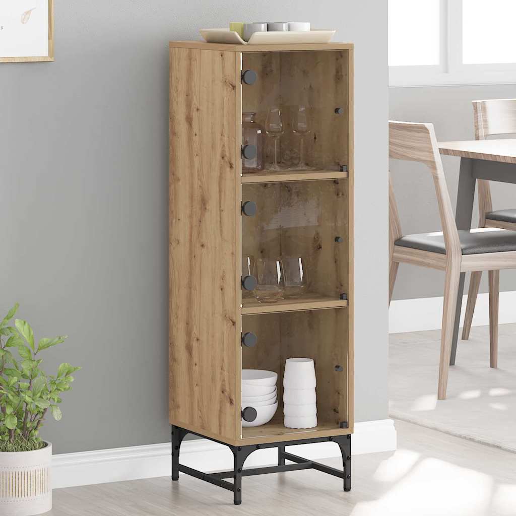 Bufet stejar artizanal 35 x 37 x 117 cm Lemn compozit — imaginea 3