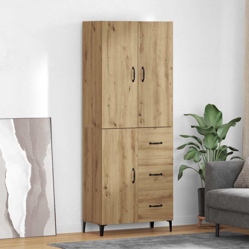 Bufet Stejar Artizanal 69,5 x 34 x 180 cm Lemn compozit — imaginea 2
