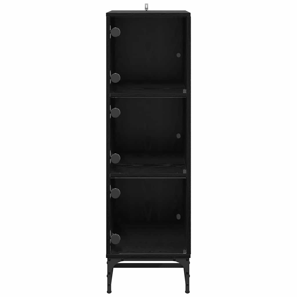 Bufet Stejar negru 35 x 37 x 117 cm Lemn compozit — imaginea 6