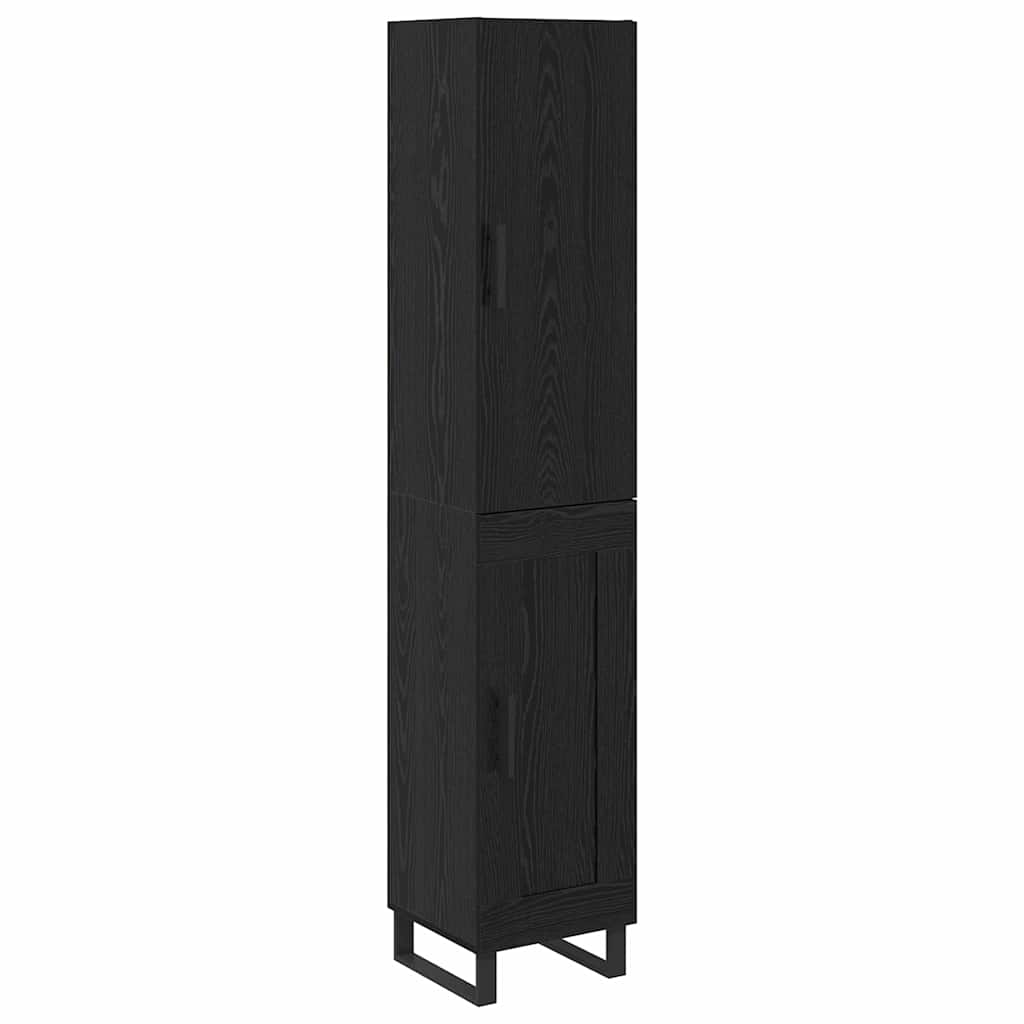 Bufet Stejar Negru 34,5 x 34 x 180 cm Lemn compozit