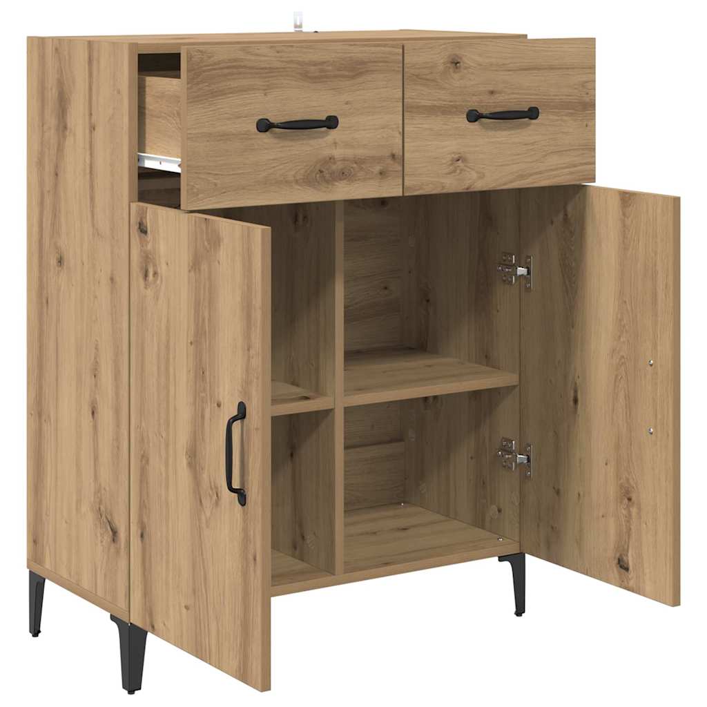 Bufet stejar artizanal 34 x 69.5 x 90 cm Lemn compozit — imaginea 6