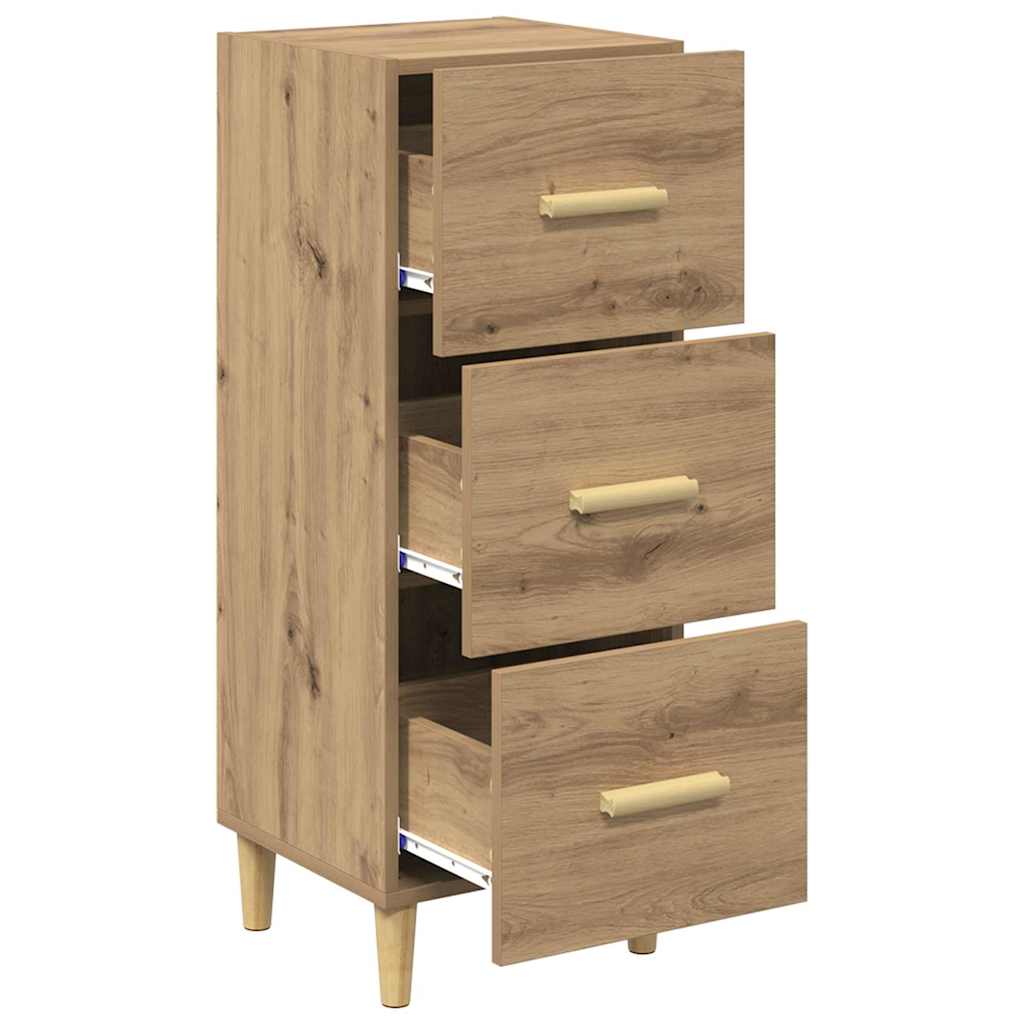 Bufet stejar artizanal 34.5 x 34 x 90 cm Lemn compozit — imaginea 5