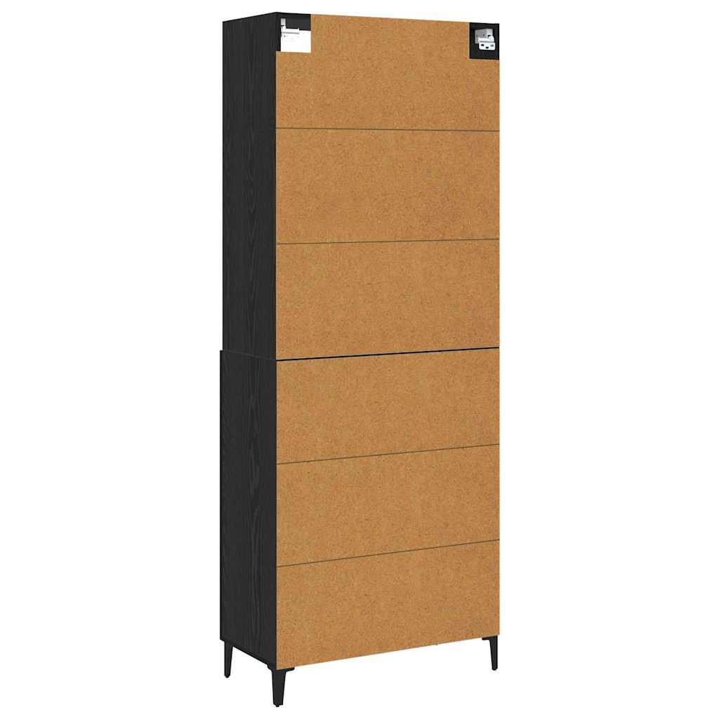 Bufet Stejar negru 69.5 x 32.5 x 180 cm Lemn compozit — imaginea 8