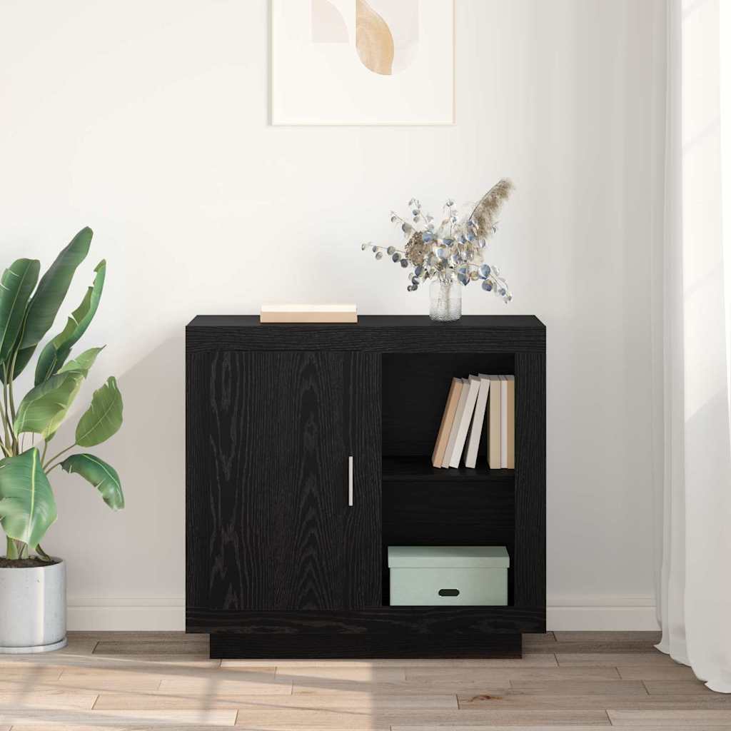 Bufet Stejar negru 40 x 80 x 75 cm Lemn compozit — imaginea 4