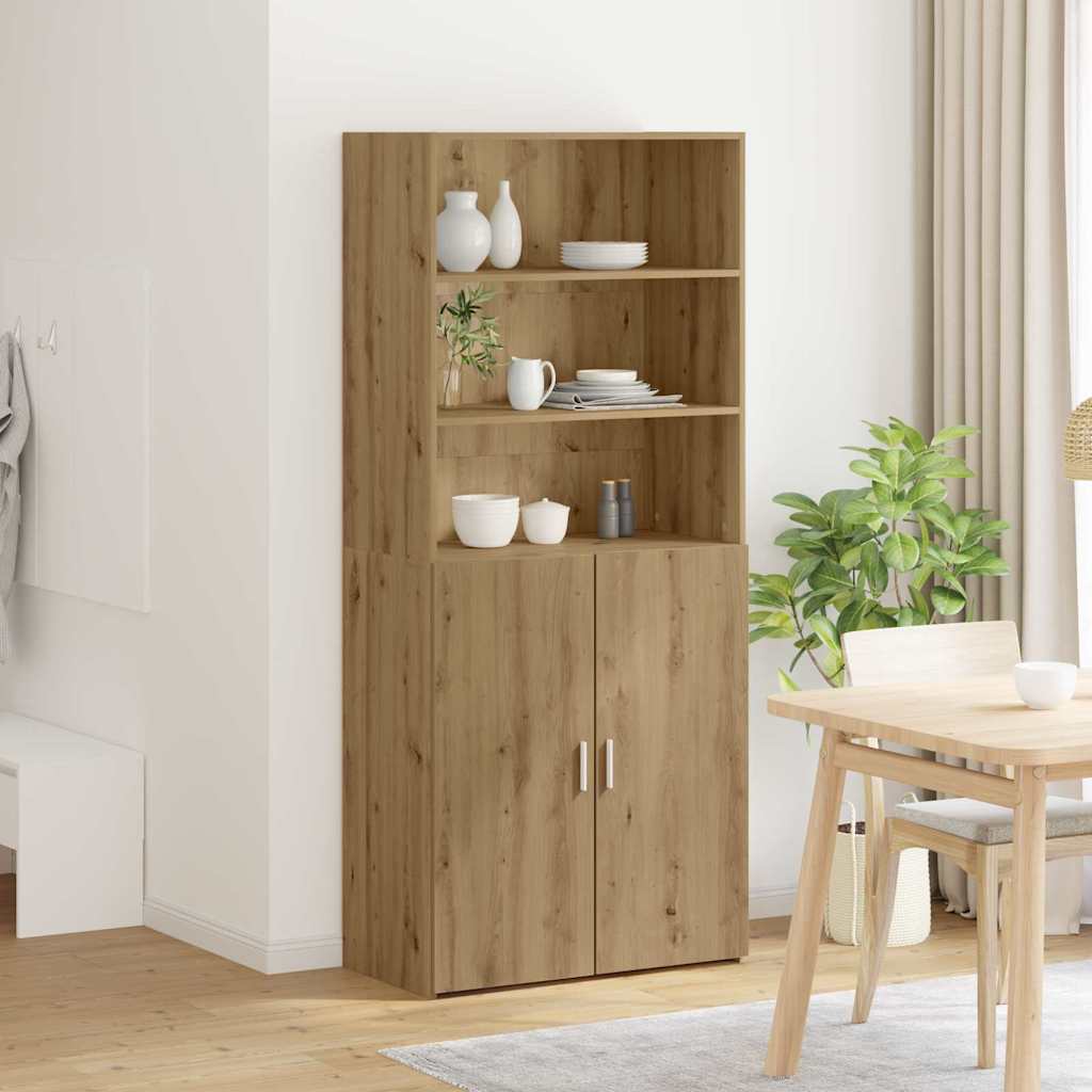 Bufet Stejar Artizanal 80 x 42,5 x 185 cm Lemn compozit — imaginea 5