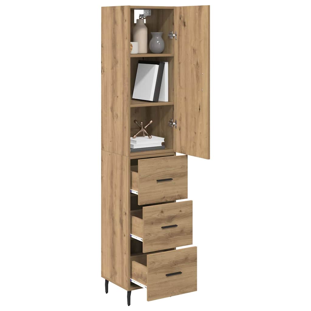 Bufet Stejar Artizanal 34,5 x 34 x 180 cm Lemn compozit — imaginea 4