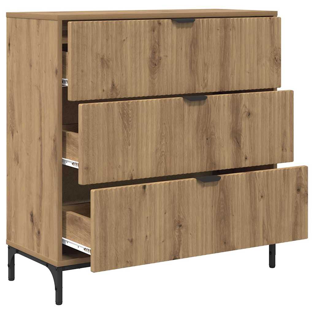 Bufet stejar artizanal 79.5 x 33 x 82 cm Lemn compozit — imaginea 6