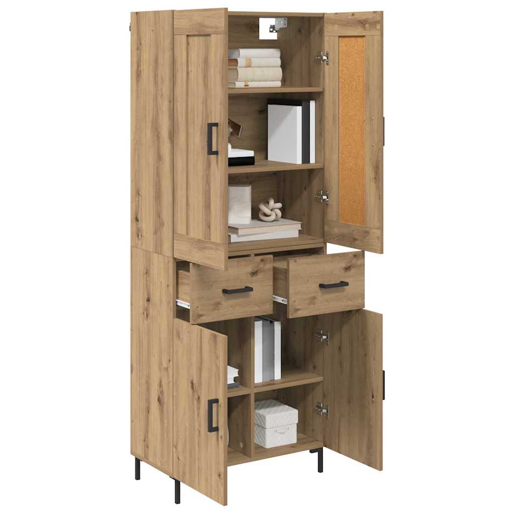 Bufet Stejar Artizanal 69,5 x 34 x 180 cm Lemn compozit — imaginea 4