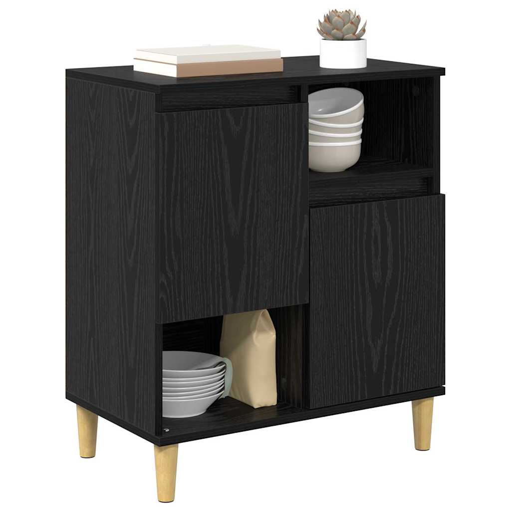 Bufet Stejar negru 35 x 60 x 70 cm Lemn compozit — imaginea 4