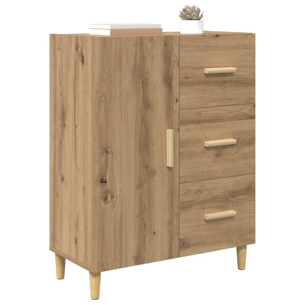 Bufet stejar artizanal 34 x 69.5 x 90 cm Lemn compozit — imaginea 4