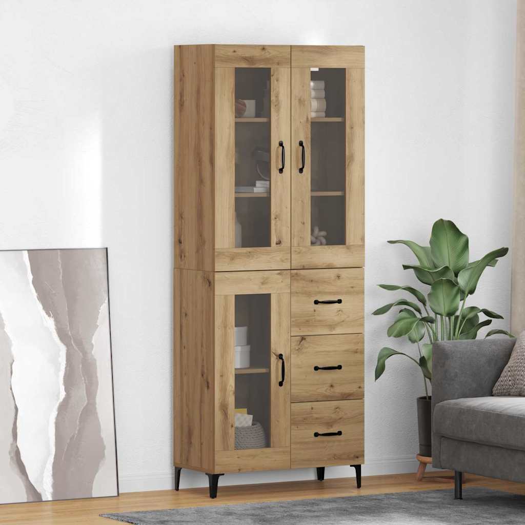 Bufet Stejar Artizanal 69,5 x 34 x 180 cm Lemn compozit — imaginea 2