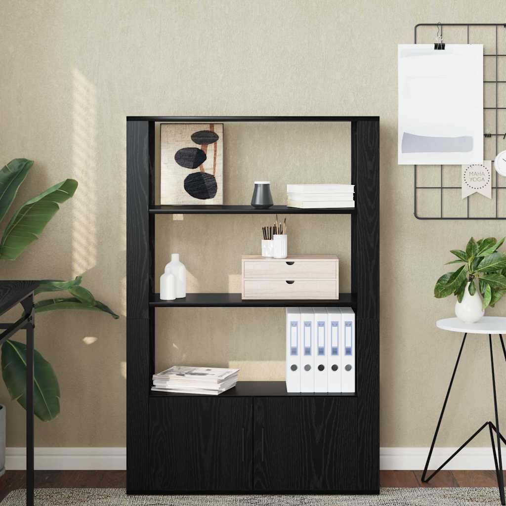 Bufet Stejar negru 30 x 80 x 119.5 cm Lemn compozit — imaginea 5