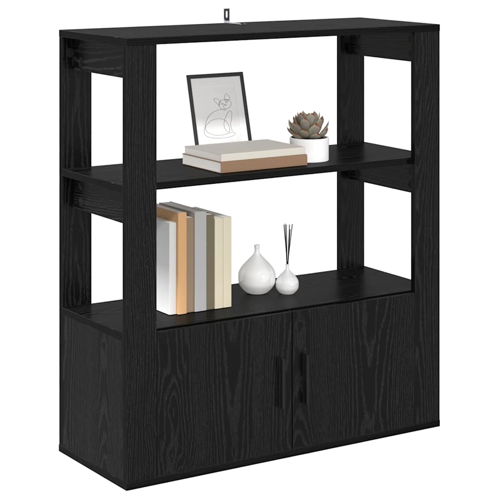 Bufet Stejar negru 30 x 80 x 90 cm Lemn compozit — imaginea 4