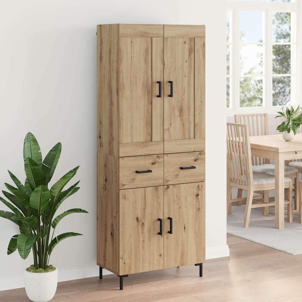 Bufet Stejar Artizanal 69,5 x 34 x 180 cm Lemn compozit — imaginea 5