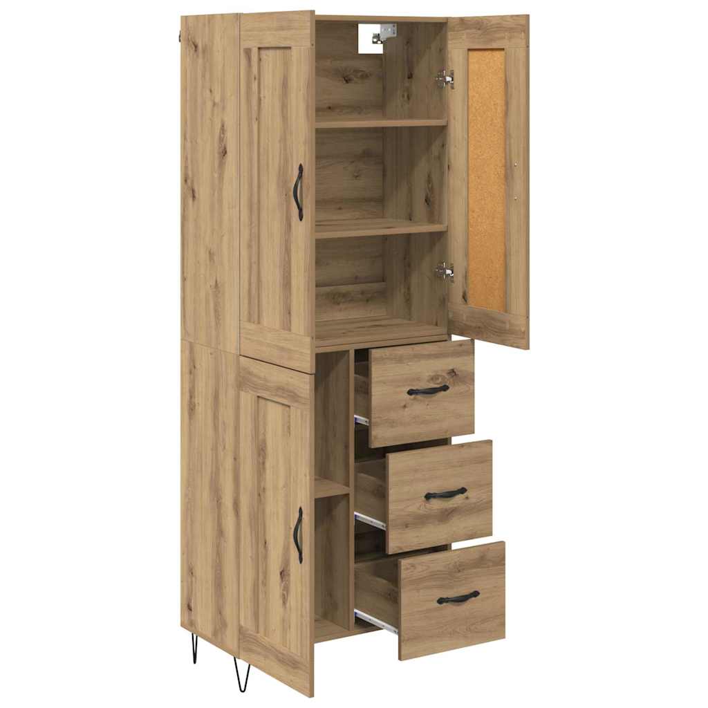 Bufet Stejar Artizanal 69,5 x 34 x 180 cm Lemn compozit — imaginea 6