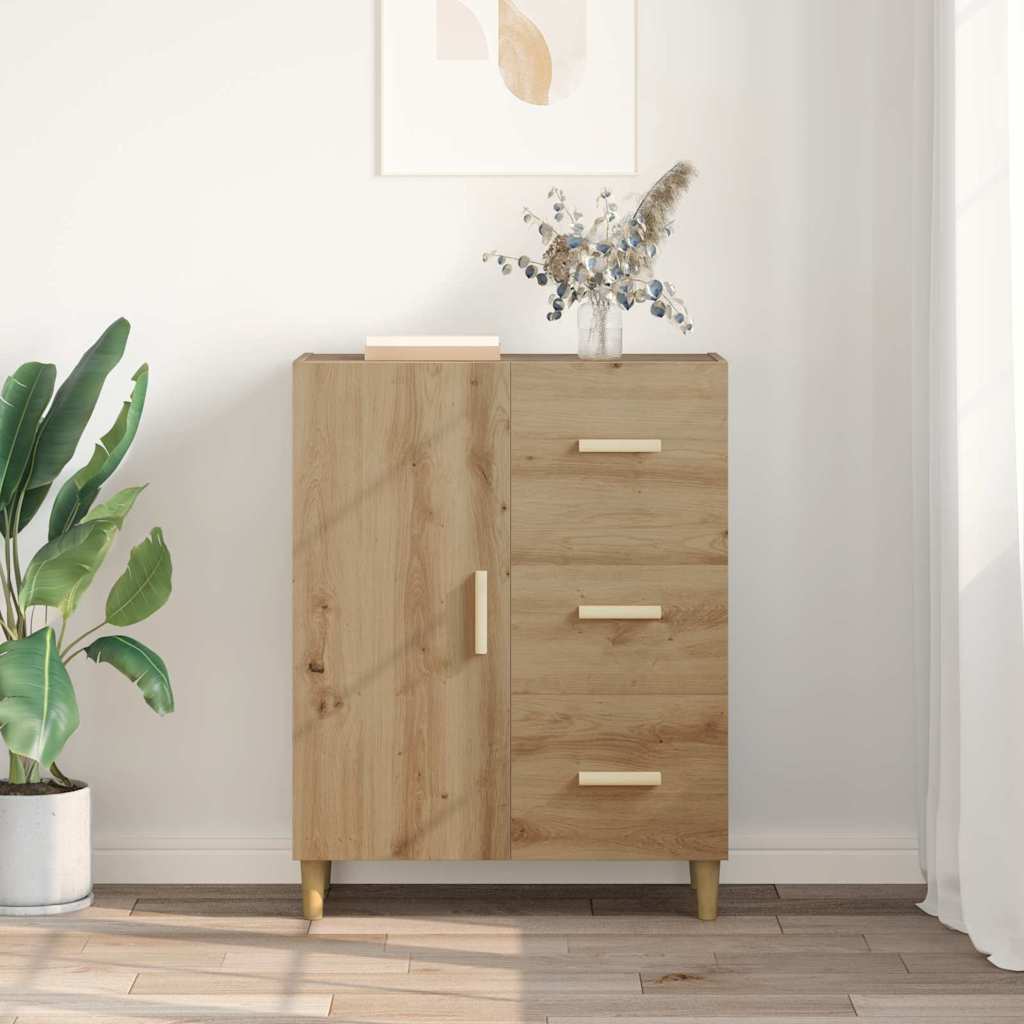 Bufet stejar artizanal 34 x 69.5 x 90 cm Lemn compozit — imaginea 5