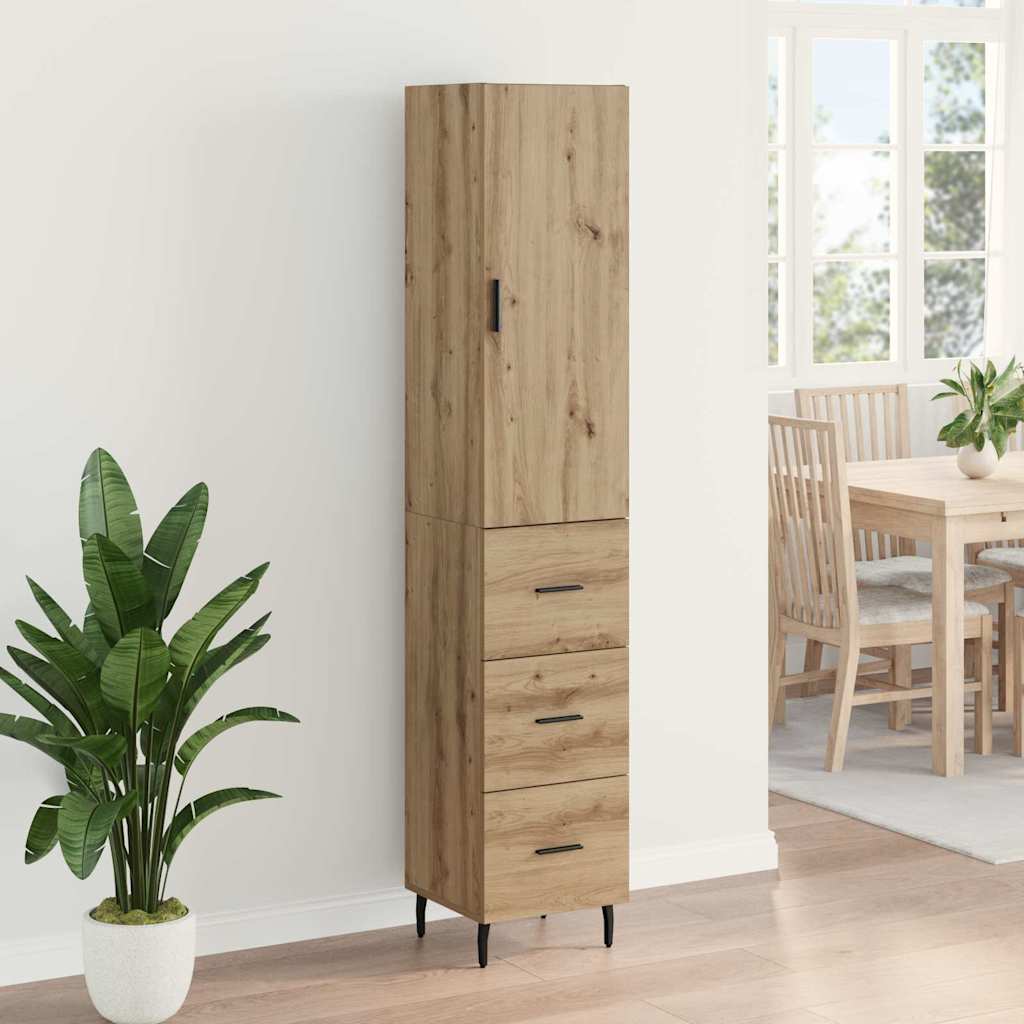 Bufet Stejar Artizanal 34,5 x 34 x 180 cm Lemn compozit — imaginea 5