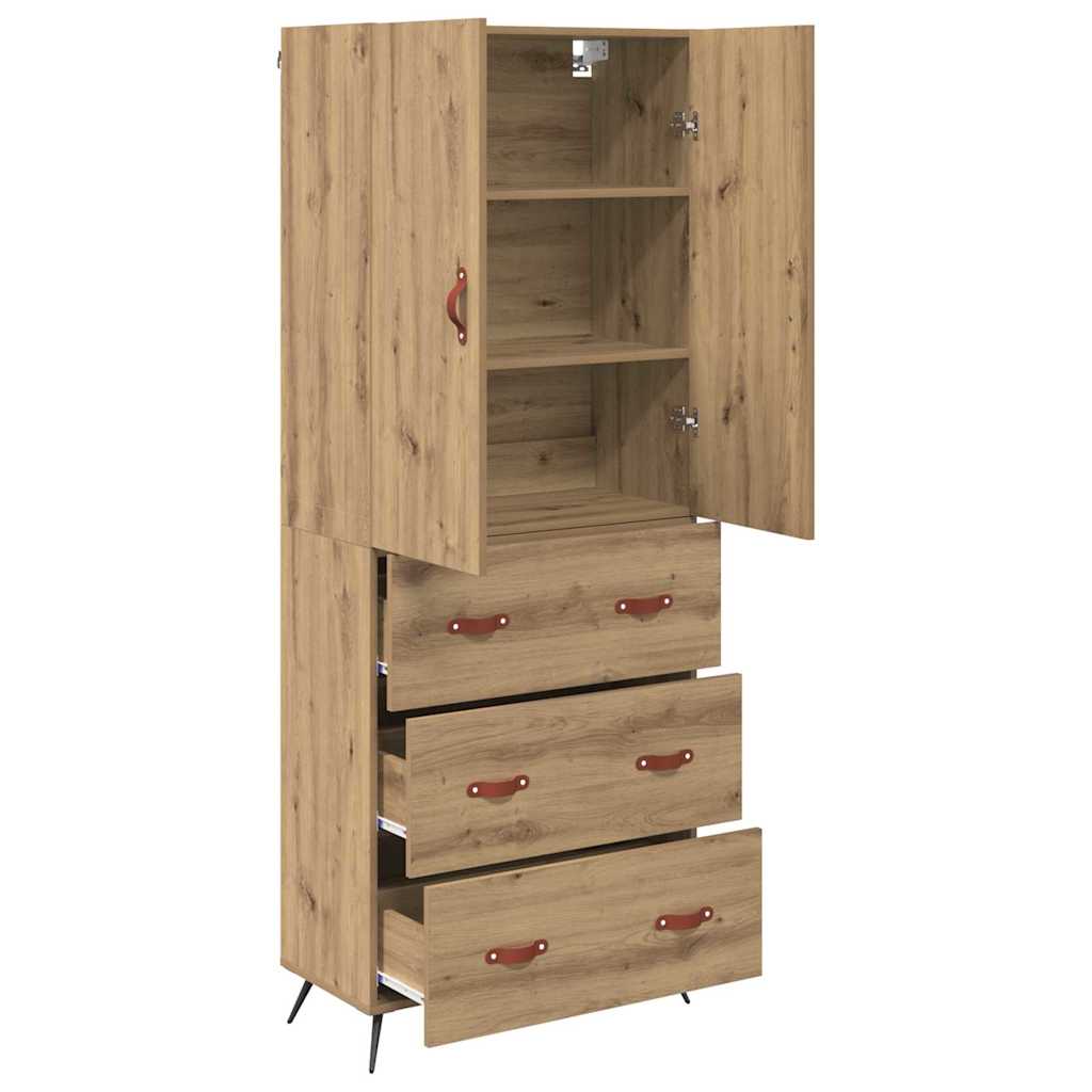 Bufet Stejar Artizanal 69,5 x 34 x 180 cm Lemn compozit — imaginea 6