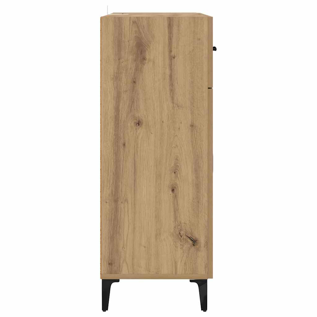 Bufet stejar artizanal 34 x 69.5 x 90 cm Lemn compozit — imaginea 8