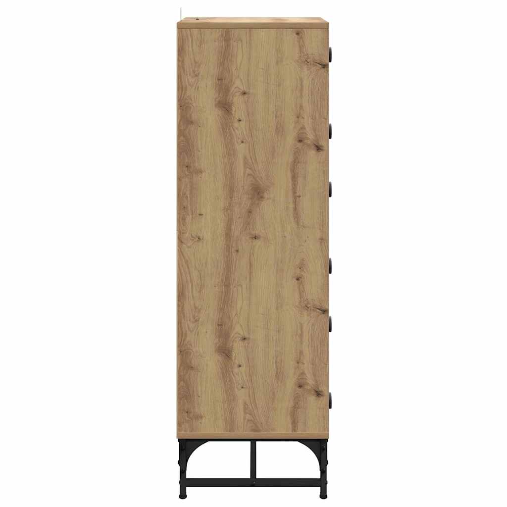 Bufet stejar artizanal 35 x 37 x 117 cm Lemn compozit — imaginea 7