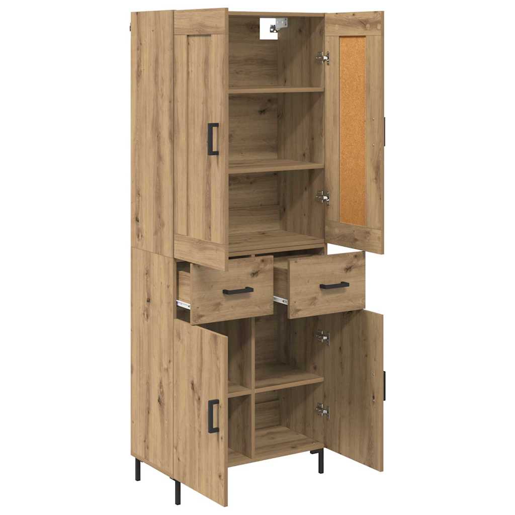 Bufet Stejar Artizanal 69,5 x 34 x 180 cm Lemn compozit — imaginea 6