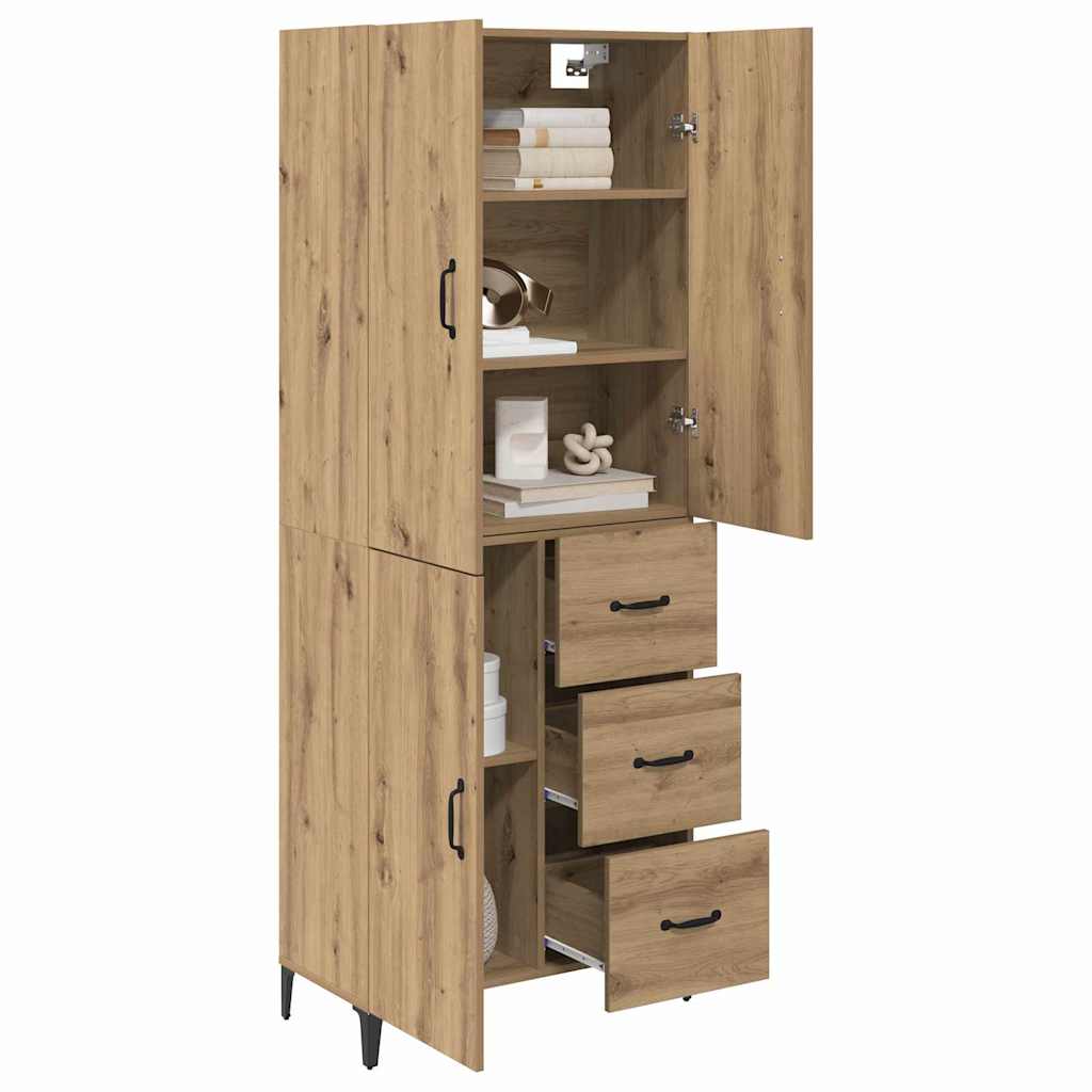 Bufet Stejar Artizanal 69,5 x 34 x 180 cm Lemn compozit — imaginea 4