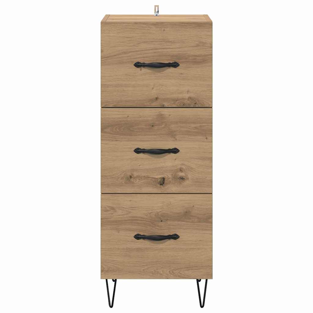 Bufet stejar artizanal 34 x 34.5 x 90 cm Lemn compozit — imaginea 6
