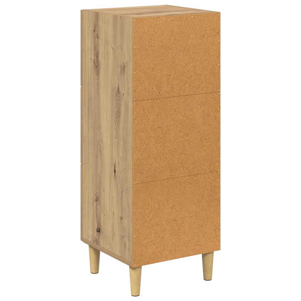 Bufet stejar artizanal 34.5 x 34 x 90 cm Lemn compozit — imaginea 8