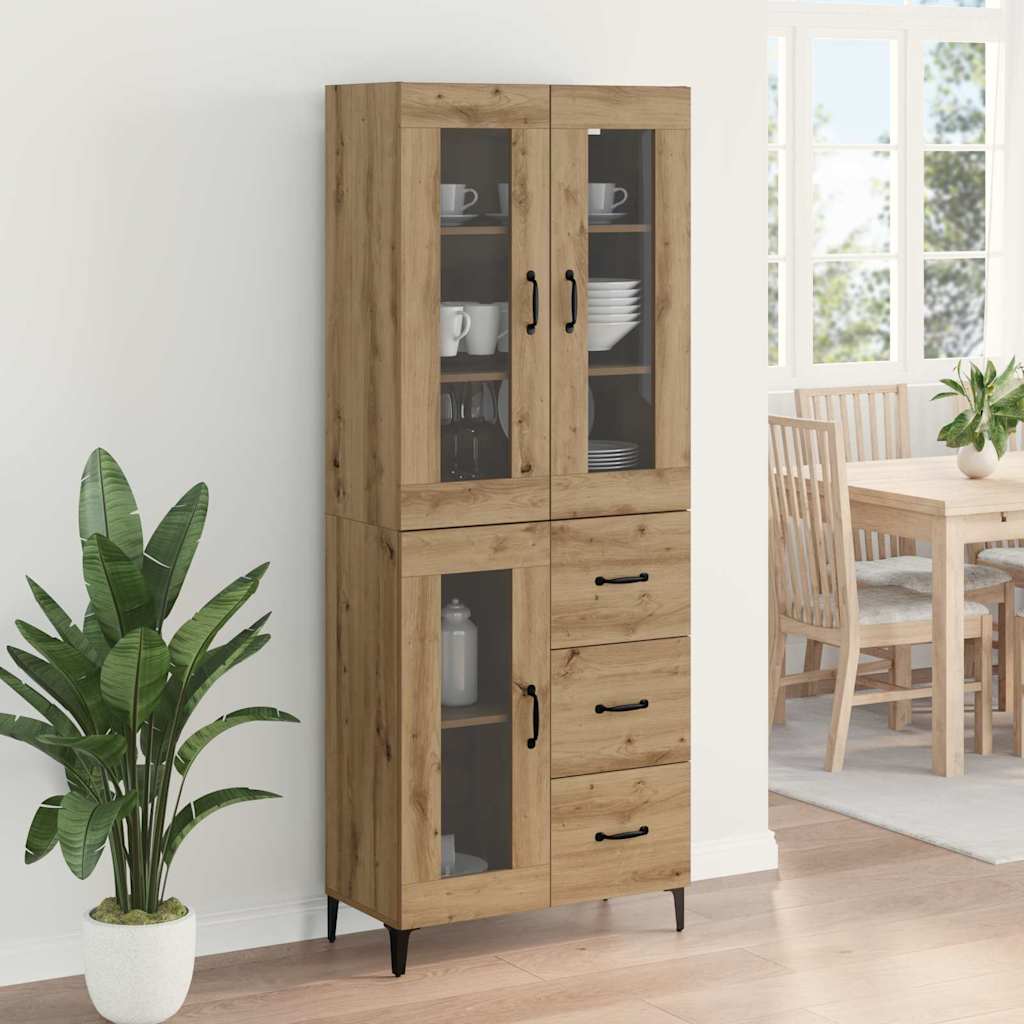 Bufet Stejar Artizanal 69,5 x 34 x 180 cm Lemn compozit — imaginea 5